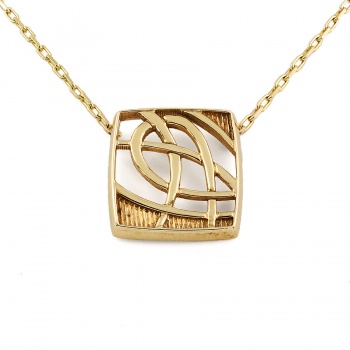 9ct gold Ola Gorie Celtic Pendant with chain